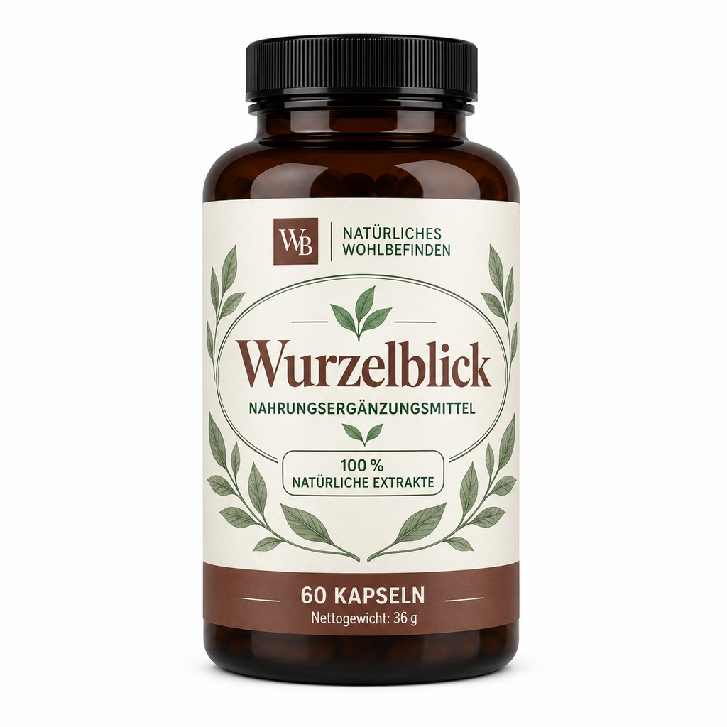 Wurzelblick – Produktverpackung in einer Studioaufnahme